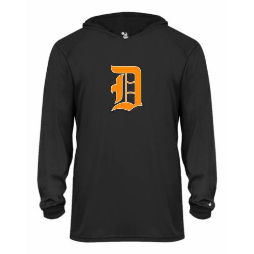 Load image into Gallery viewer, Delaware Jr. Pacers - Youth LS Performance Tee with Hood
