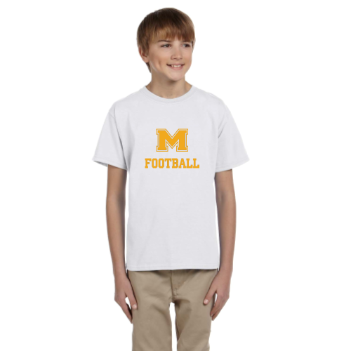 Load image into Gallery viewer, Milford Football - Youth Short Sleeve Cotton Tee
