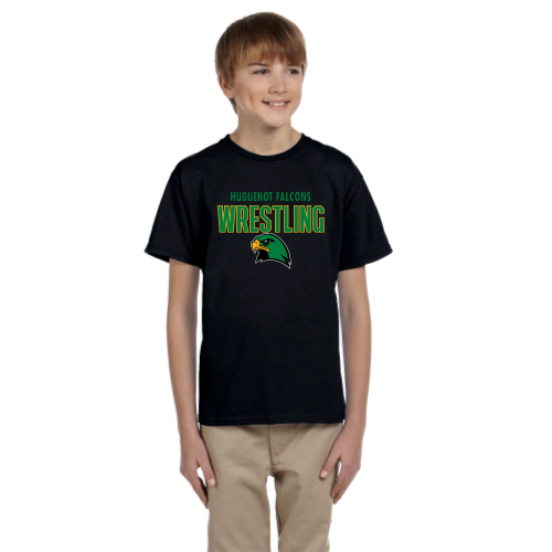 Huguenot Wrestling - Youth Short Sleeve Cotton Tee