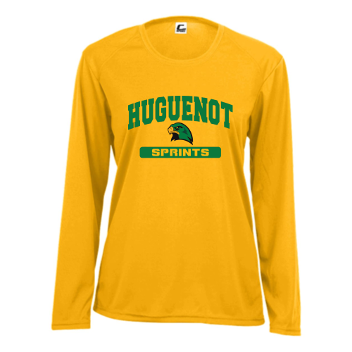 Huguenot Track and Field Sprints - Ladies LS Performance Tee