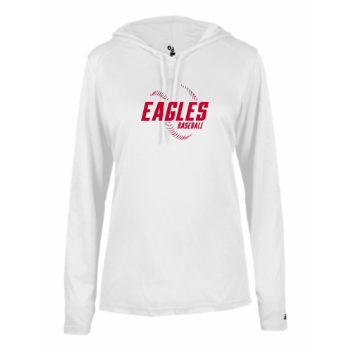 Load image into Gallery viewer, MA Baseball - Ladies LS Performance Tee with Hood
