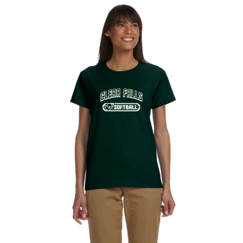 Load image into Gallery viewer, Clear Falls - Softball - Ladies Short Sleeve Cotton Tee
