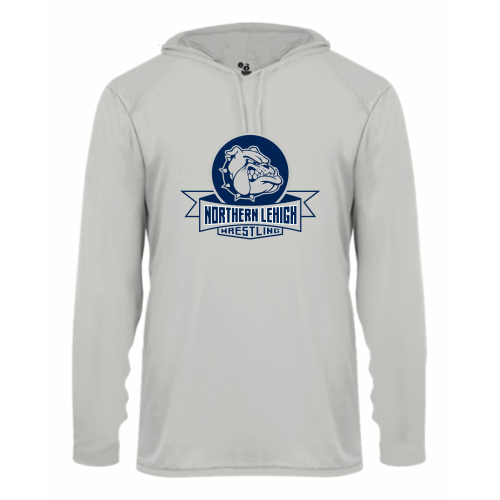 Northern Lehigh Wrestling Bulldog - Adult LS Performance Tee with Hood