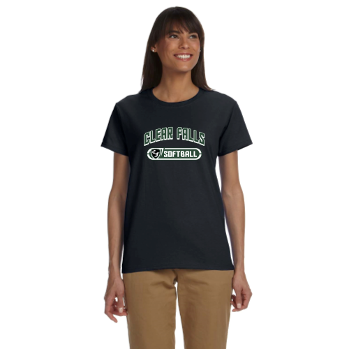 Load image into Gallery viewer, Clear Falls - Softball - Ladies Short Sleeve Cotton Tee
