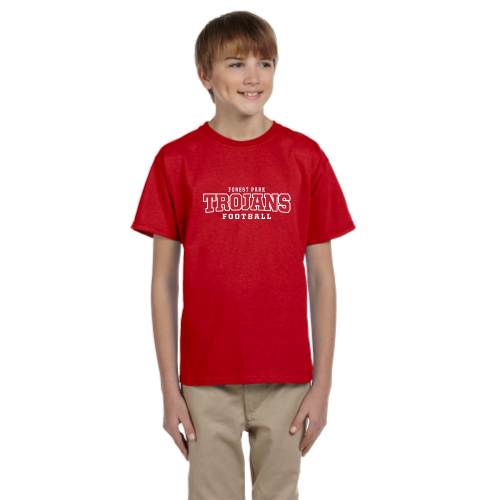 Load image into Gallery viewer, Forest Park Trojans - Youth Short Sleeve Cotton Tee
