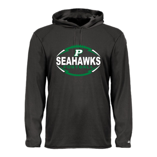 Load image into Gallery viewer, Peninsula Youth Seahawks - Adult LS Performance Tee with Hood
