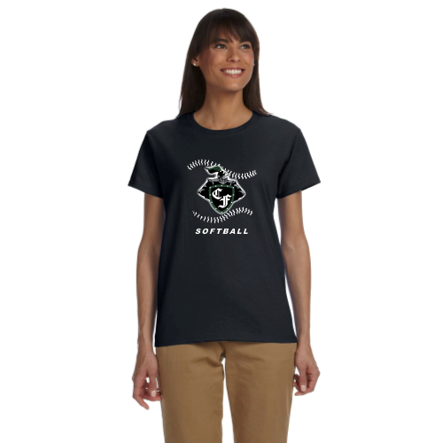 Clear Falls HS - Softball - Ladies Short Sleeve Cotton Tee