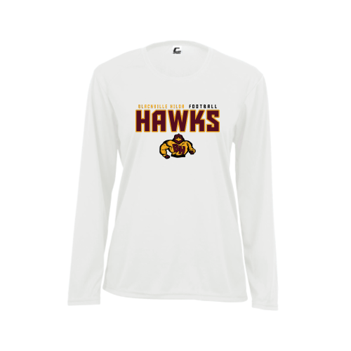 Load image into Gallery viewer, Blackville Hilda Football - Ladies LS Performance Tee
