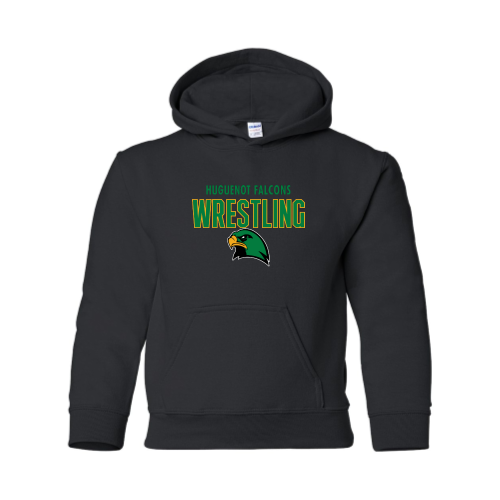 Huguenot Wrestling - Youth Pullover Hood Sweatshirt