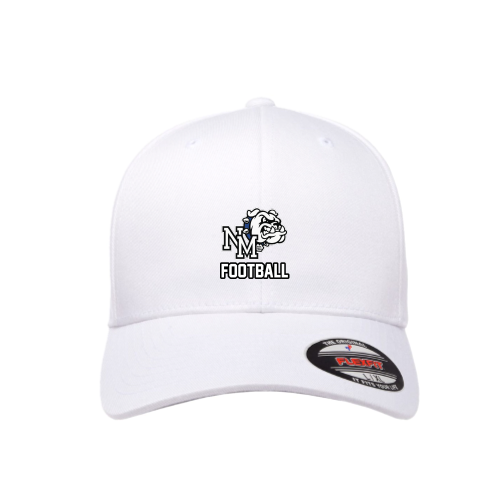 North Mason Football -  Cotton Blend Fitted Cap White