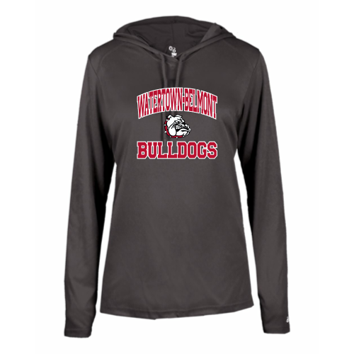 WB Youth Football -  Ladies LS Performance Tee with Hood