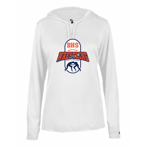 Beech HS - Wrestling - Ladies LS Performance Tee with Hood