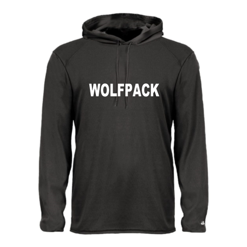 Load image into Gallery viewer, Lincoln Wolfpack - Adult LS Performance Tee with Hood
