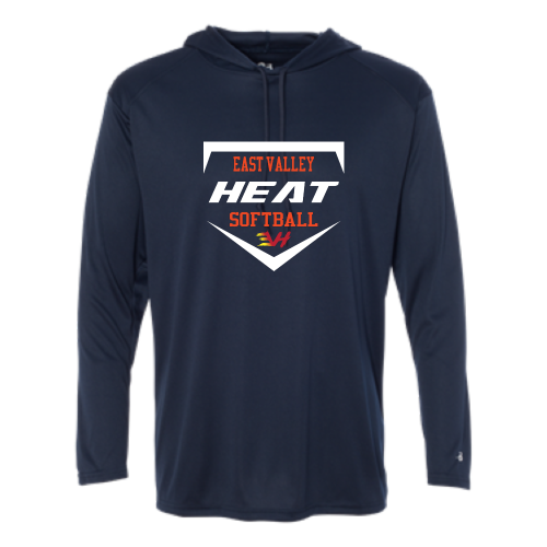 Load image into Gallery viewer, East Valley Heat Club Softball - Adult LS Performance Tee with Hood
