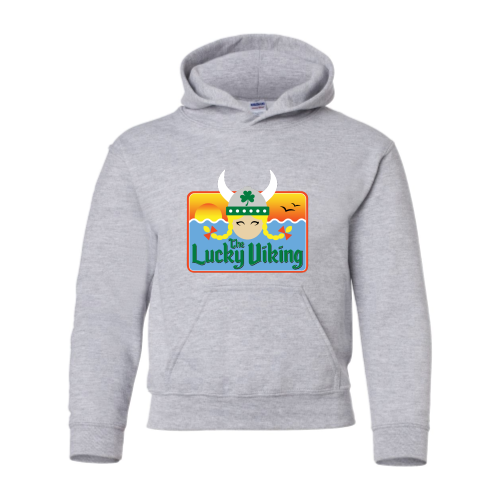 Load image into Gallery viewer, The Lucky Viking -  Youth Pullover Hood Sweatshirt
