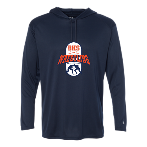 Beech HS - Wrestling - Adult LS Performance Tee with Hood