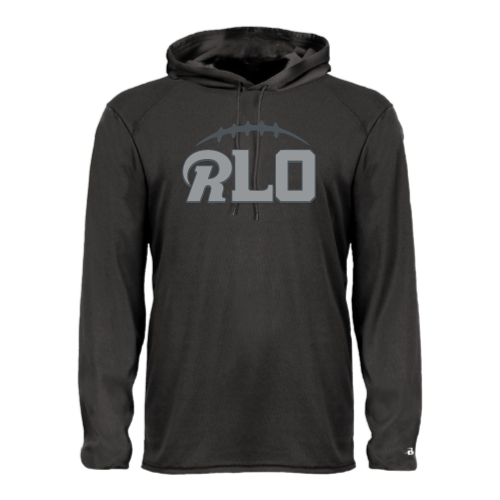 RLO Football -  Adult LS Performance Tee with Hood