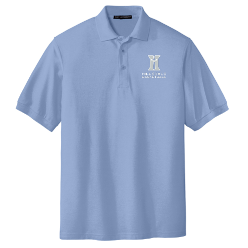 Hillsdale Basketball - Port Authority Silk Touch Polo - Light Blue
