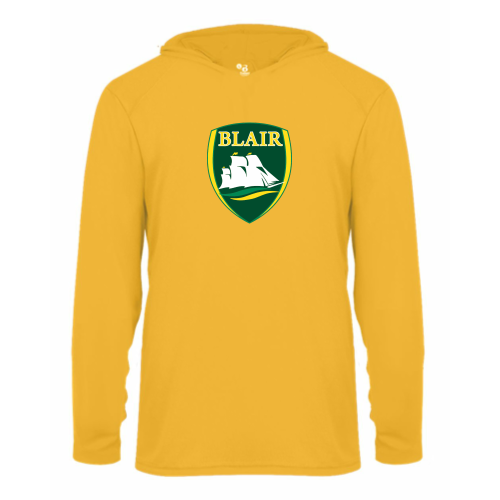 Load image into Gallery viewer, Blair Middle School - Youth LS Performance Tee with Hood
