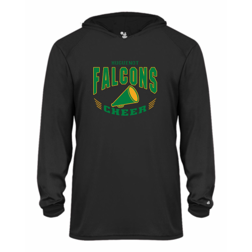 Huguenot Cheer - Youth LS Performance Tee with Hood