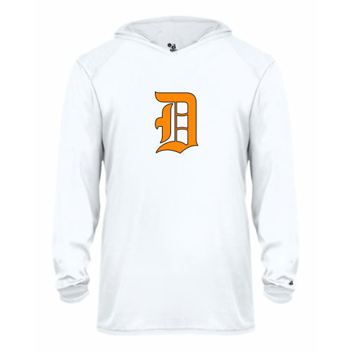 Load image into Gallery viewer, Delaware Jr. Pacers - Youth LS Performance Tee with Hood
