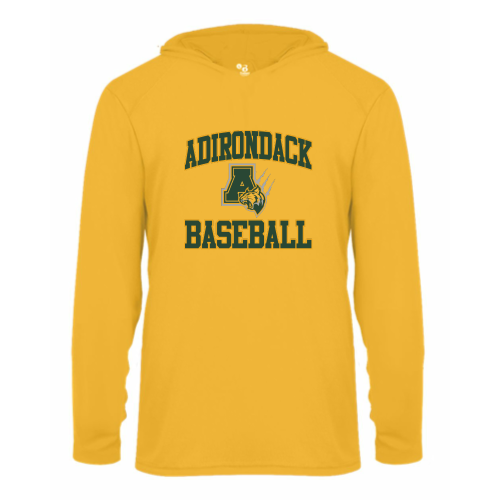 Load image into Gallery viewer, Adirondack Baseball - Youth LS Performance Tee with Hood
