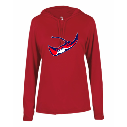 Cross Schools - Ladies LS Performance Tee with Hood