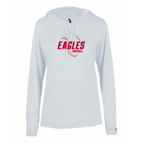 Load image into Gallery viewer, MA Baseball - Ladies LS Performance Tee with Hood
