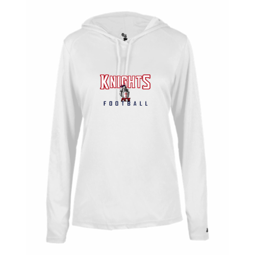 FCS Knights - Ladies LS Performance Tee with Hood