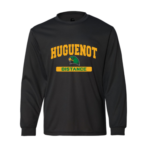 Huguenot Track and Field Distance - Ladies LS Performance Tee