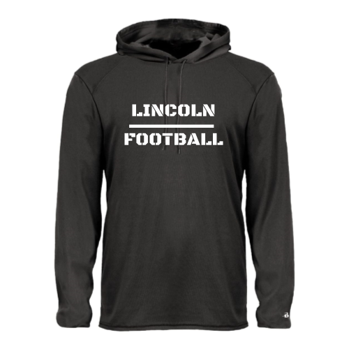 Lincoln Football - Adult LS Performance Tee with Hood
