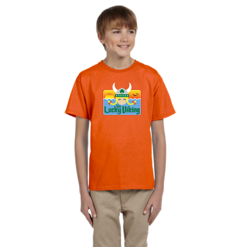 Load image into Gallery viewer, The Lucky Viking -  Youth Short Sleeve Cotton Tee
