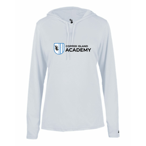 Copper Island - Ladies LS Performance Tee with Hood