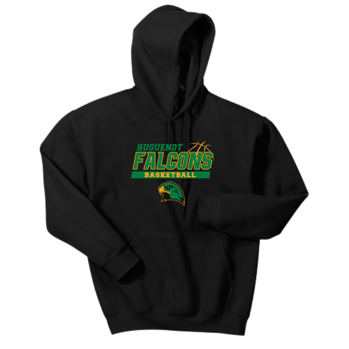 Huguenot Basketball - Adult Pullover Hood Sweatshirt