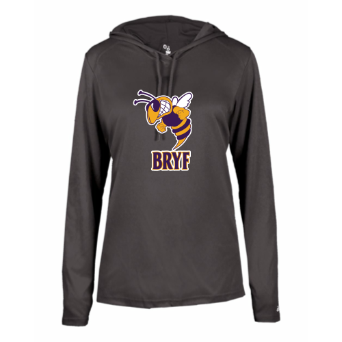 BRYF -  Ladies LS Performance Tee with Hood