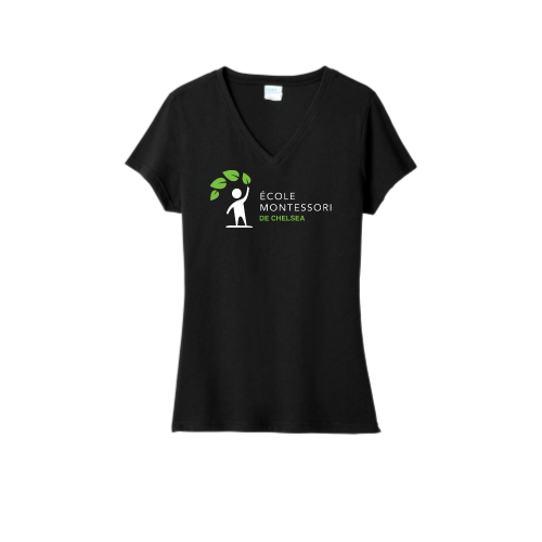 Ecole Montessori - Port & Company Ladies Fan Favorite Blend V-Neck Tee