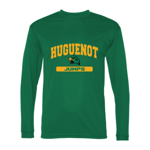 Huguenot Track and Field Jumps - Adult LS Performance Tee