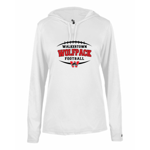 Walkertown HS - Ladies LS Performance Tee with Hood