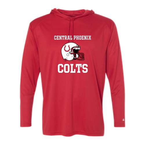 Central Phoenix Colts YFB - Adult LS Performance Tee with Hood