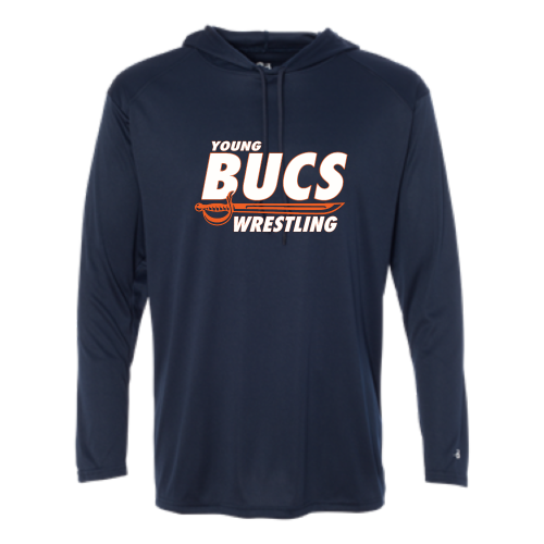 Young Bucs - Adult LS Performance Tee with Hood