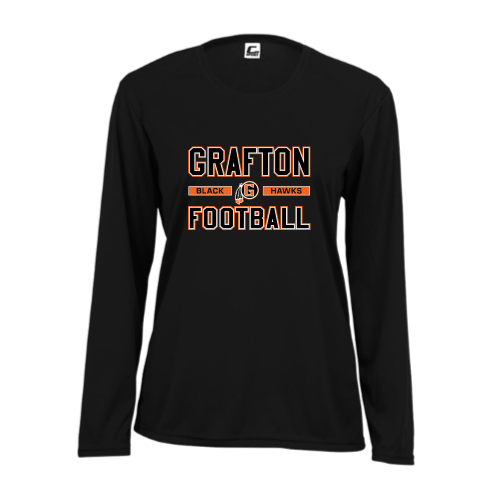 Load image into Gallery viewer, Grafton Black Hawks - Ladies LS Performance Tee
