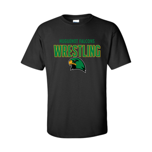 Huguenot Wrestling - Adult Short Sleeve Cotton Tee