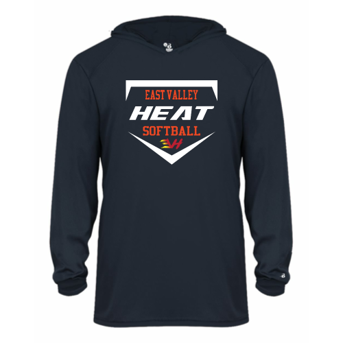 East Valley Heat Club Softball - Youth LS Performance Tee with Hood