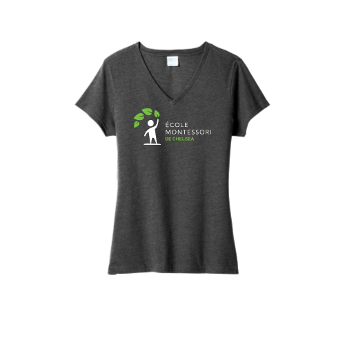 Load image into Gallery viewer, Ecole Montessori - Port &amp; Company Ladies Fan Favorite Blend V-Neck Tee
