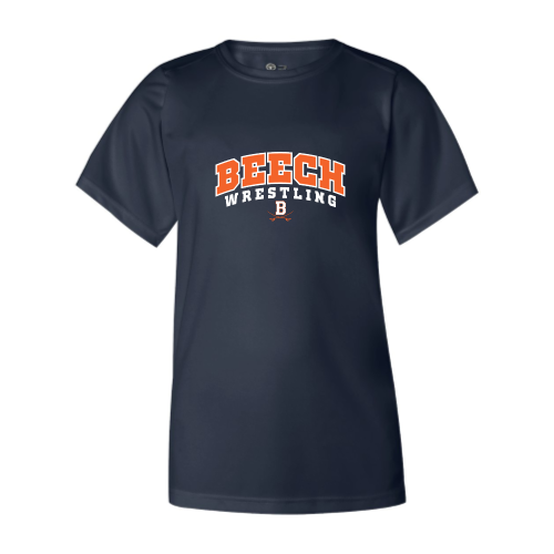 Beech High School Wrestling Navy - Youth B-Core SS Performance Tee