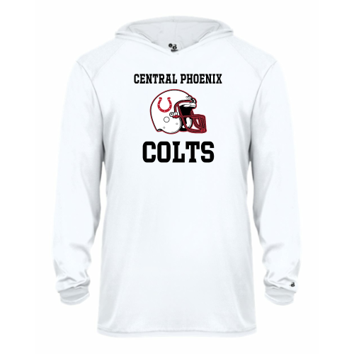 Load image into Gallery viewer, Central Phoenix Colts YFB - Youth LS Performance Tee with Hood
