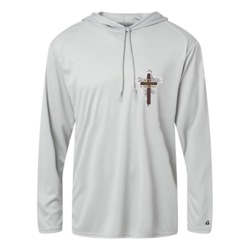 Load image into Gallery viewer, Stix with Christ - Adult LS Performance Tee with Hood
