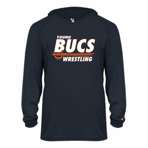 Young Bucs - Youth LS Performance Tee with Hood