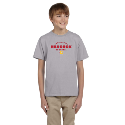 Load image into Gallery viewer, Hancock Football - Youth Short Sleeve Cotton Tee
