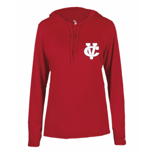 Coosa Valley Softball - Ladies LS Performance Tee with Hood